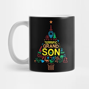 Terrific Grandson - Xmas Tree 2 - Christmas Mug